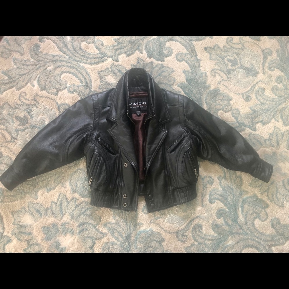 Wilson’s genuine black leather jacket, unisex 😎